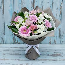 Букет цветов из:  Герберы, Альстромерии и Хризантемы в Гаевской