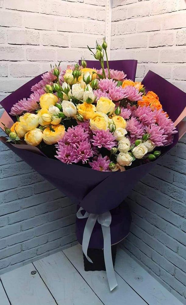 Букет цветов из: Хризантемы и Розы в Гаевской