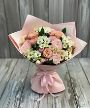 Букет цветов из:  Гвоздики, Розы и Хризантемы в Гаевской