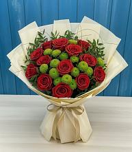 Букет цветов из:  Розы и Хризантемы в Гаевской