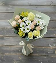 Букет цветов из:  Альстромерии, Розы и Хризантемы в Гаевской