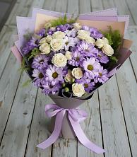 Букет цветов из:  Хризантемы и Розы в Гаевской