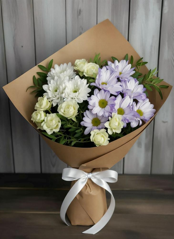 Букет цветов из: Хризантемы и Розы в Гаевской